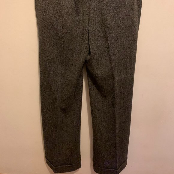 Charcoal Herringbone wide-straight leg pants (Size 8) - Picture 5 of 5